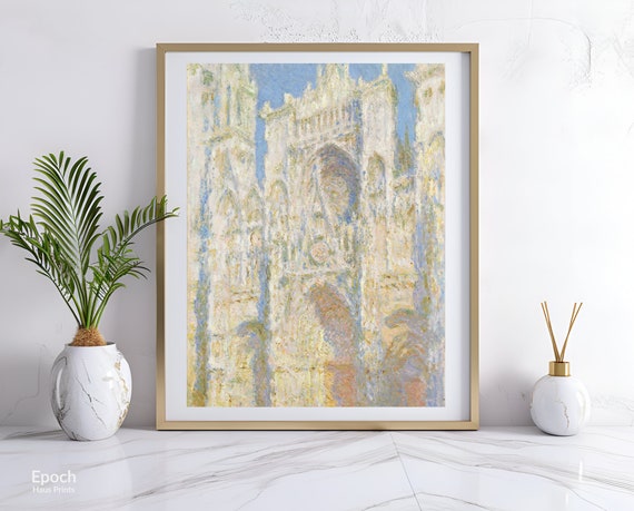 Claude Monet's Rouen Cathedral, Impressionist Poster