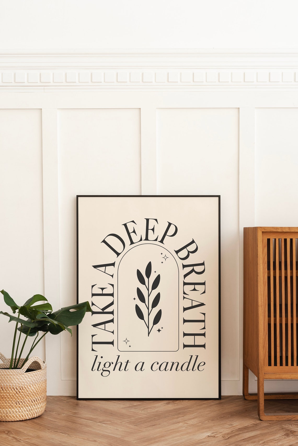 Take A Deep Breath Light A Candle Self Care Inspirational Quote Poster - Image 5