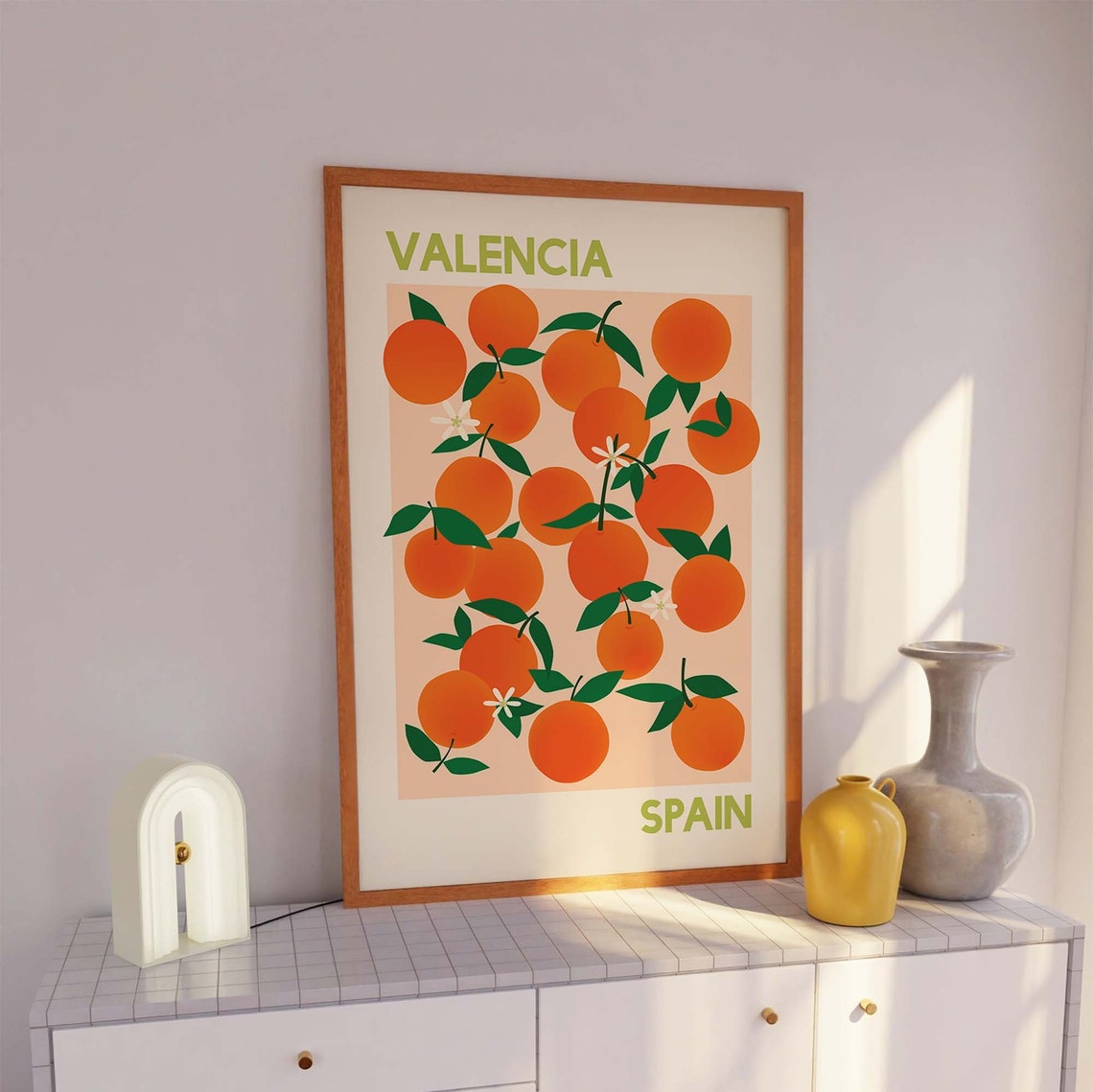 Oranges Valencia Spain Print Art Orange Fruit Market Wall Art Orange Kitchen Art Print Cute Trendy Wall Art - Image 6