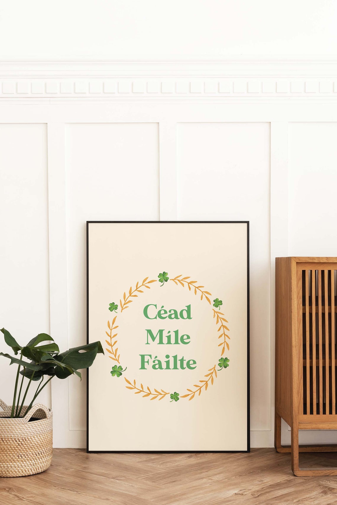Cad Mle Filte Print Art Green St Patricks Day Print Cute Holiday Wall Decorations Irish Blessing Wall Art - Image 4