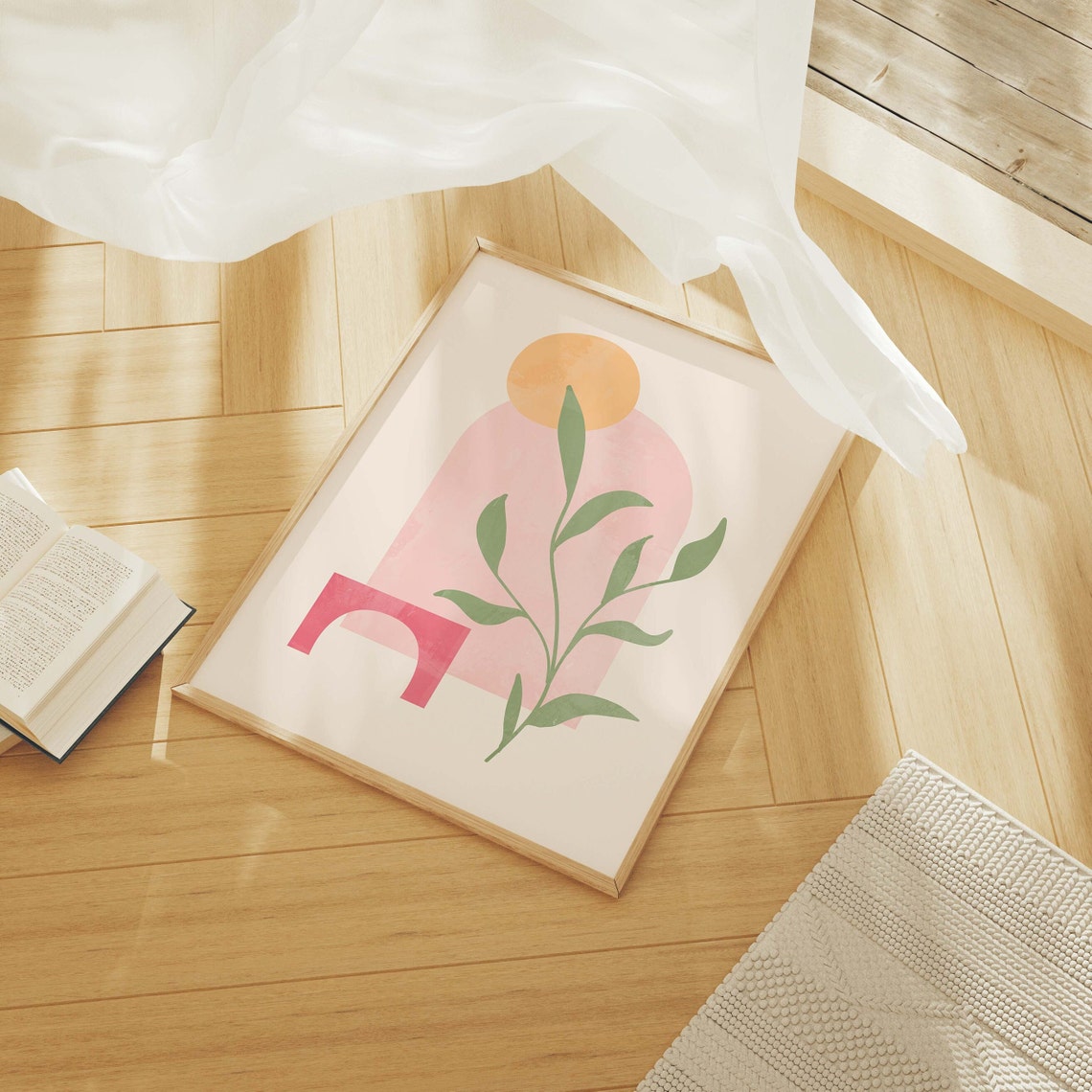 Boho Botanical Print Art Cute Botanical Wall Art Cute Trendy Wall Art - Image 6