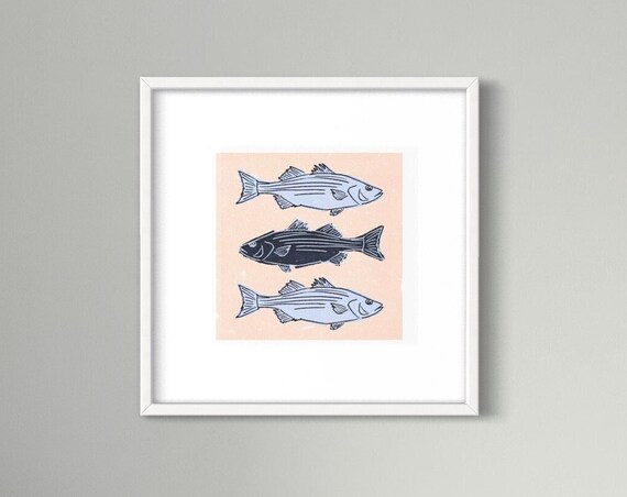 Three Fish - Sea Life Art Print