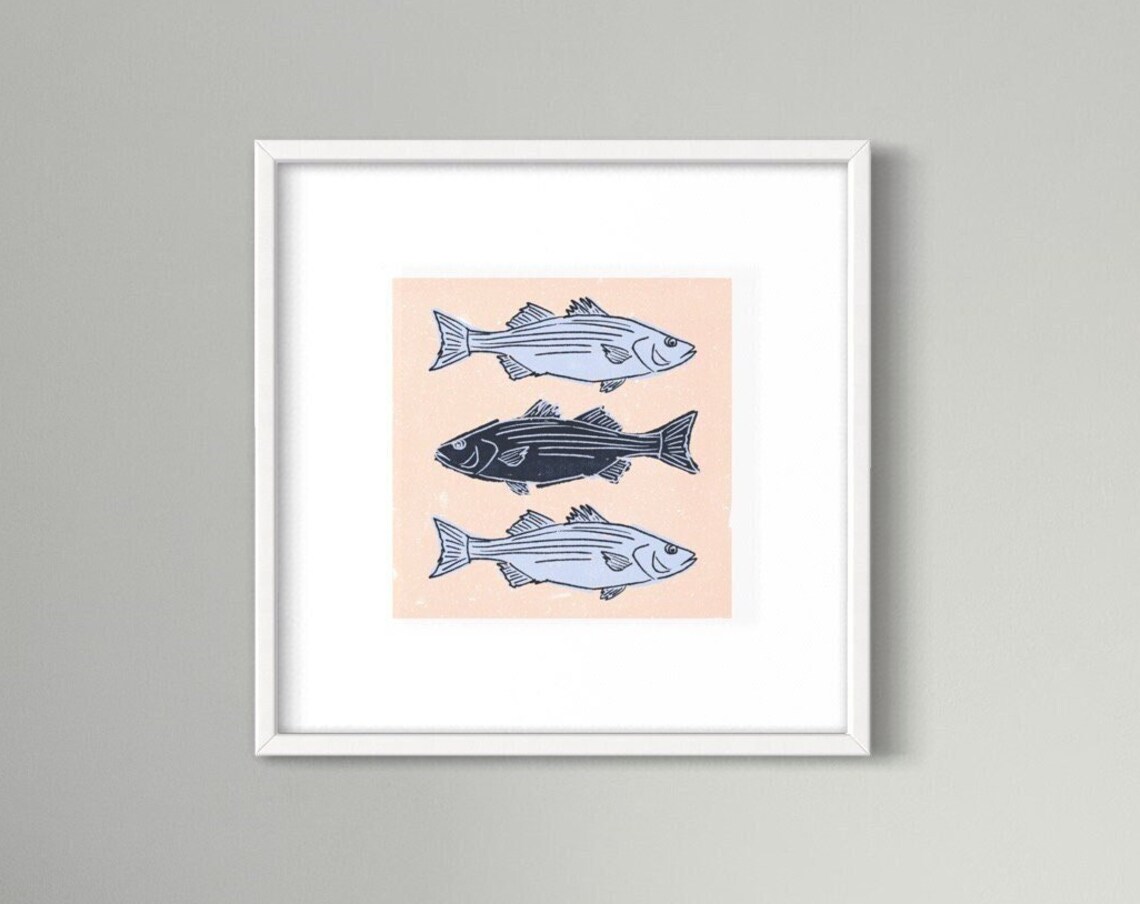 Three Fish - Sea Life Art Print