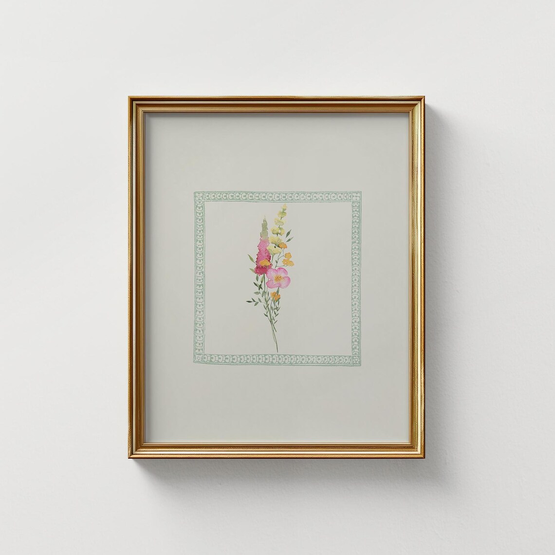 Simple Floral Illustration, Nursery Art Print