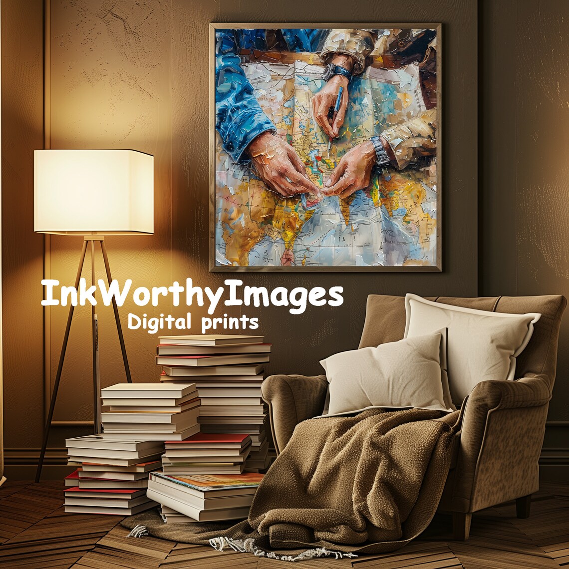 World Map Planning Travel Adventure Art, Wanderlust Decor - Image 3