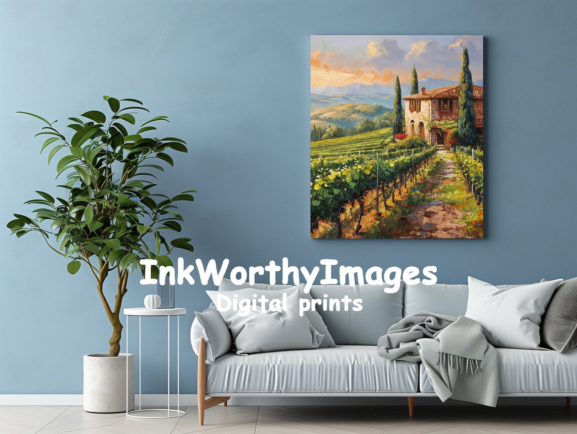 Tuscan Vineyard Landscape, Italian Countryside - Image 3