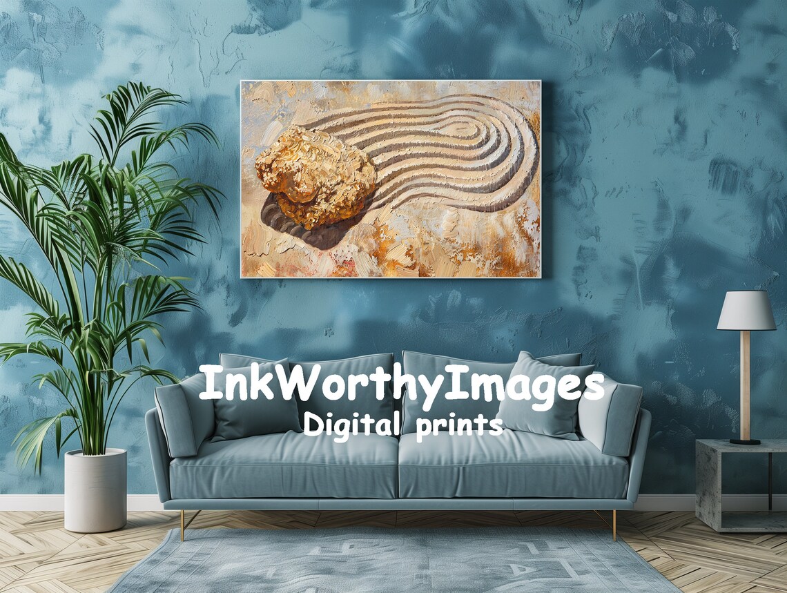 Abstract Zen Garden Textured Rock Art, Landscape - Image 2