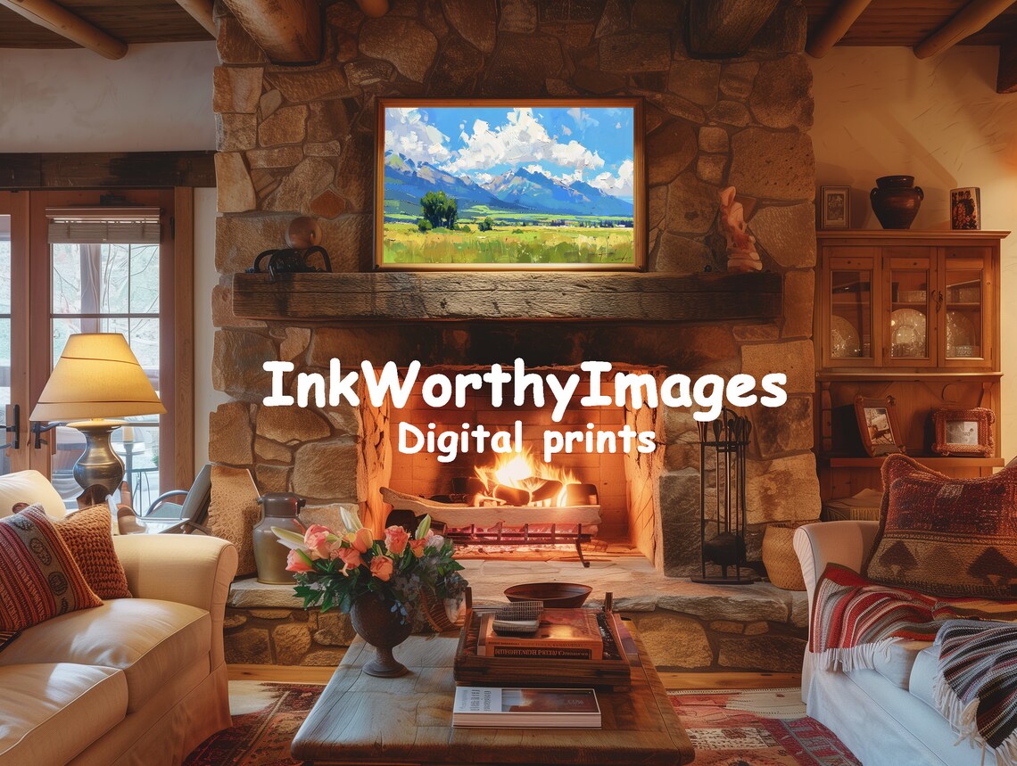 Vibrant Mountain Landscape, Modern Impressionist Art - Image 3