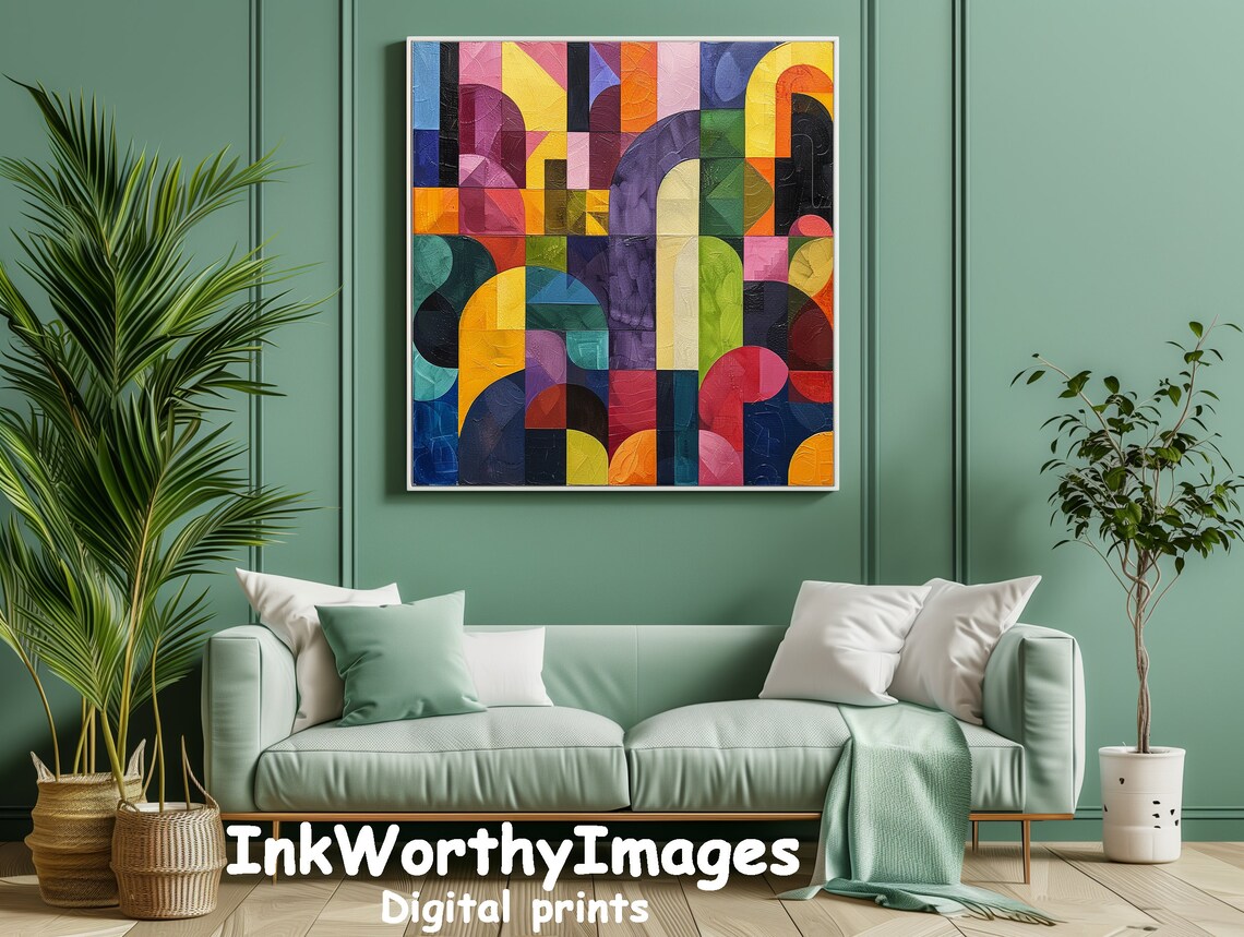 Colorful Geometric Shapes, Abstract Modern Decor - Image 5
