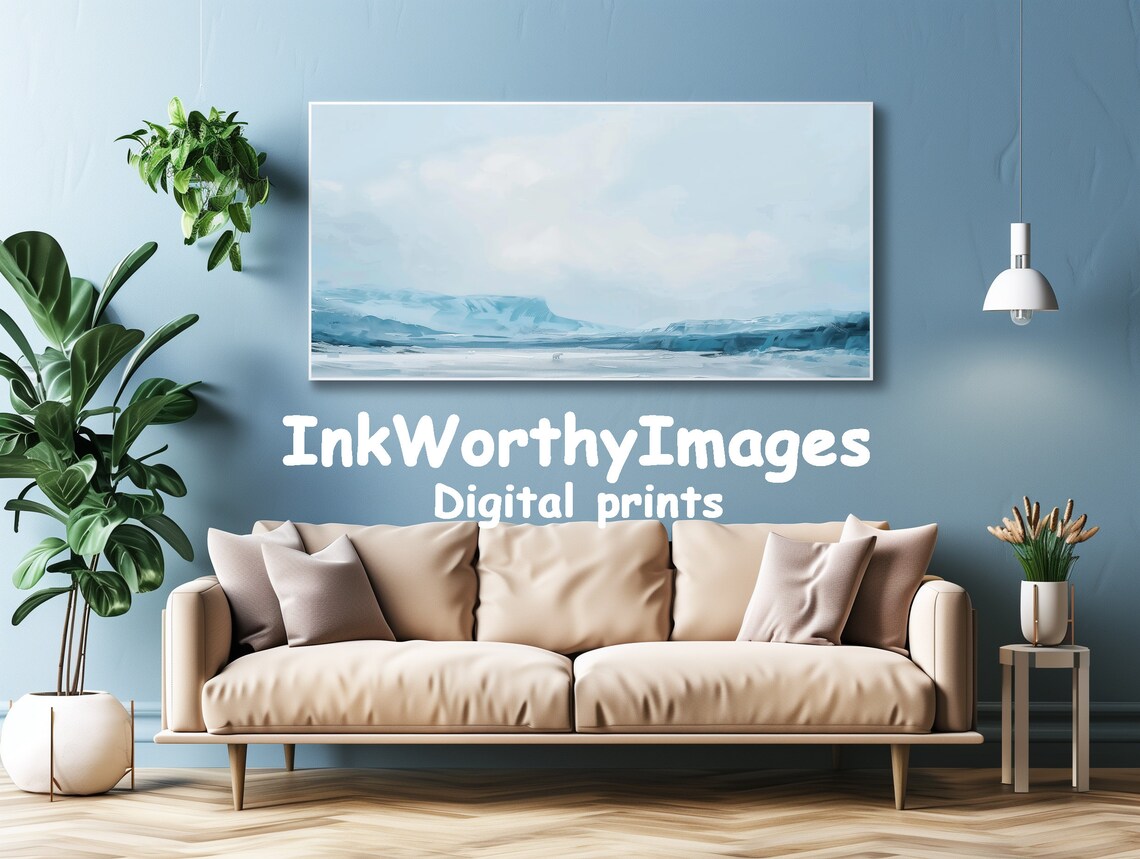 Minimalist Arctic Landscape, Tranquil Polar Bear Scene - Image 4