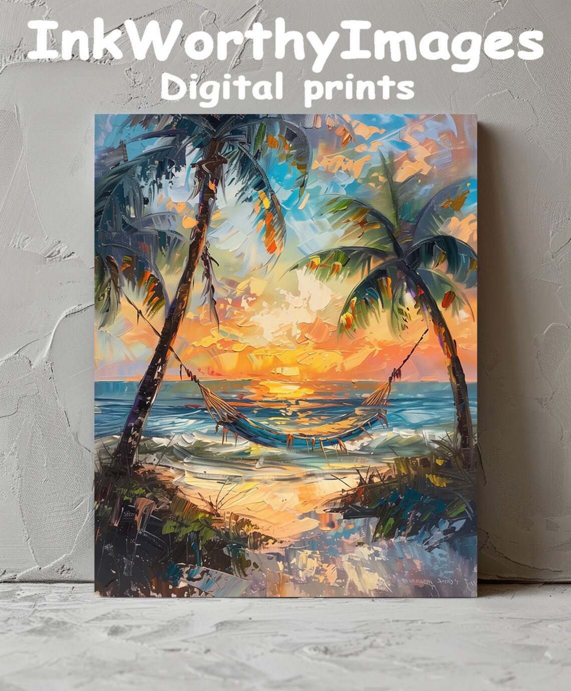 Tropical Beach Sunset, Relaxing Coastal Scene