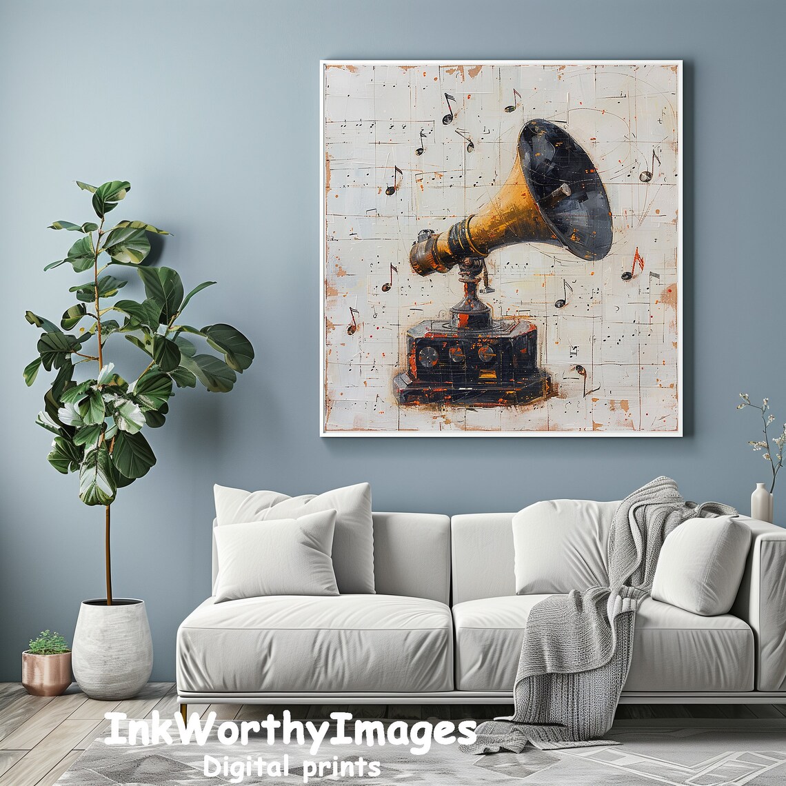 Vintage Gramophone - Traditional Travel Poster - Image 4