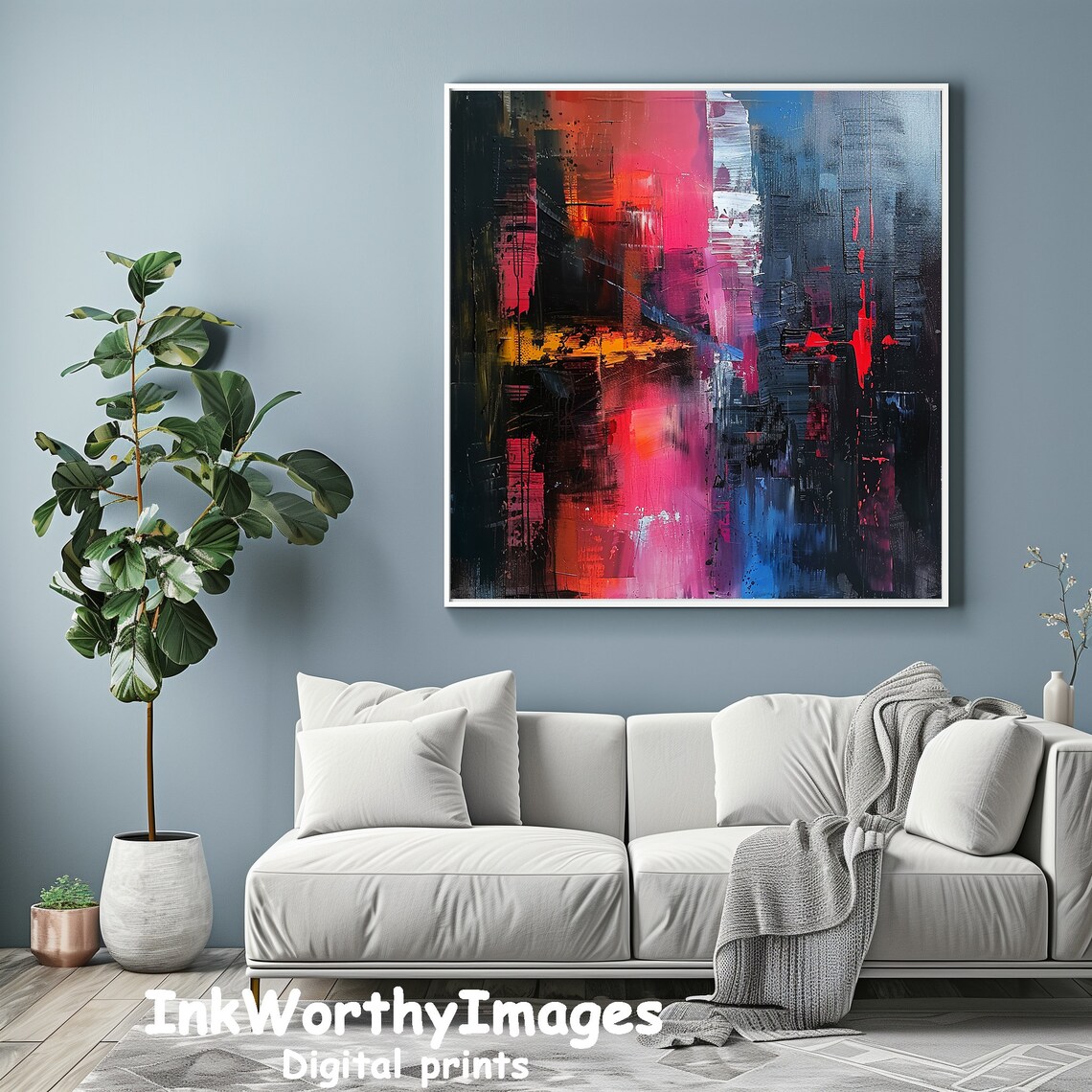 Abstract Color Splash, Modern Vibrant Painting - Image 4