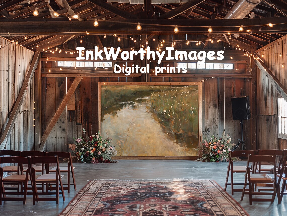 Rustic Meadow Stream Impressionist Landscape - Image 6