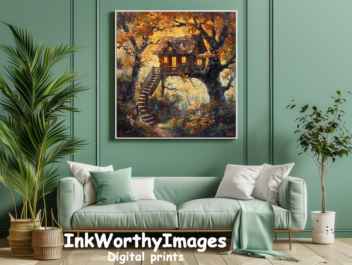 Enchanted Autumn - Contemporary Travel Poster - Image 3