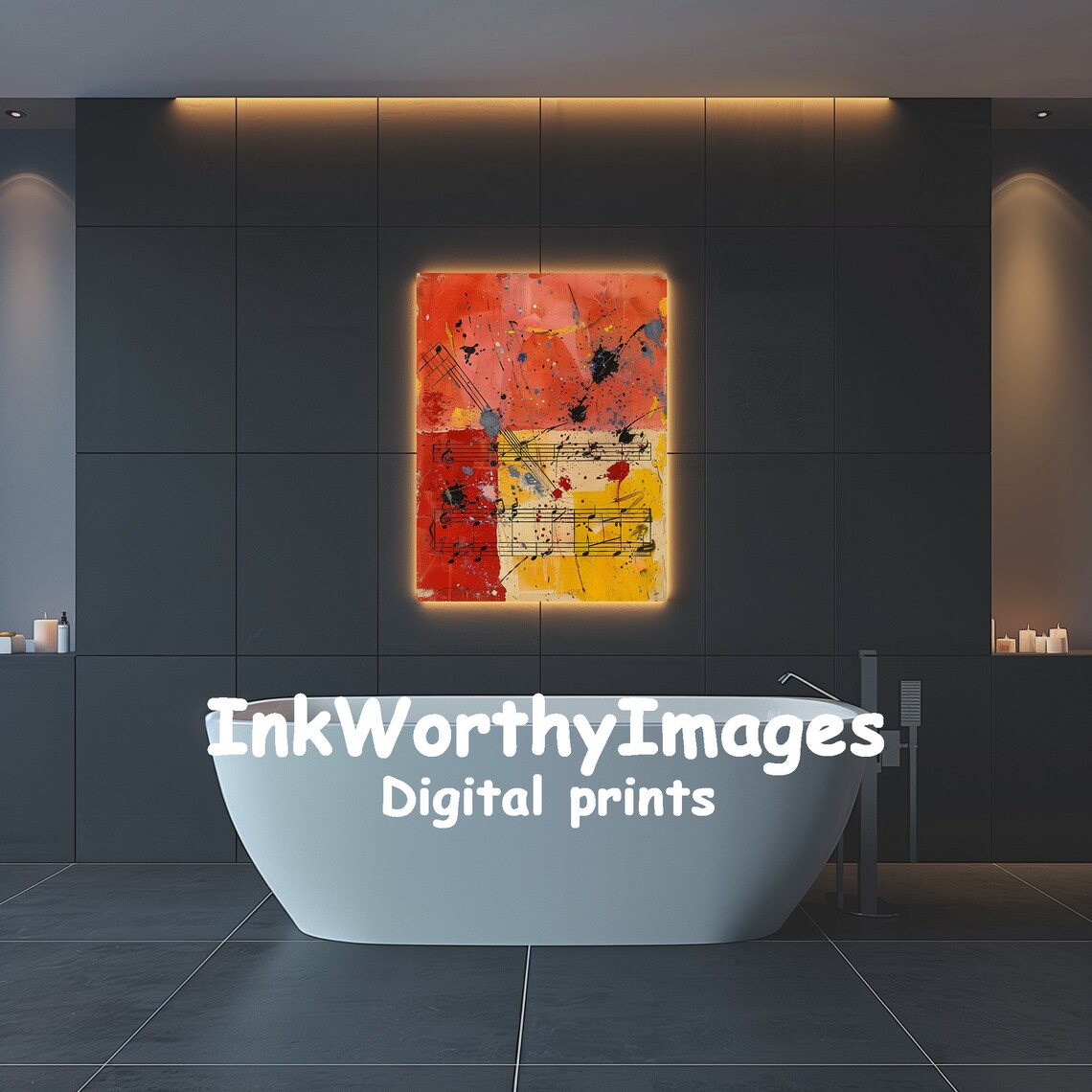 Musical Notes Abstract Art Print, Music Decor - Image 4