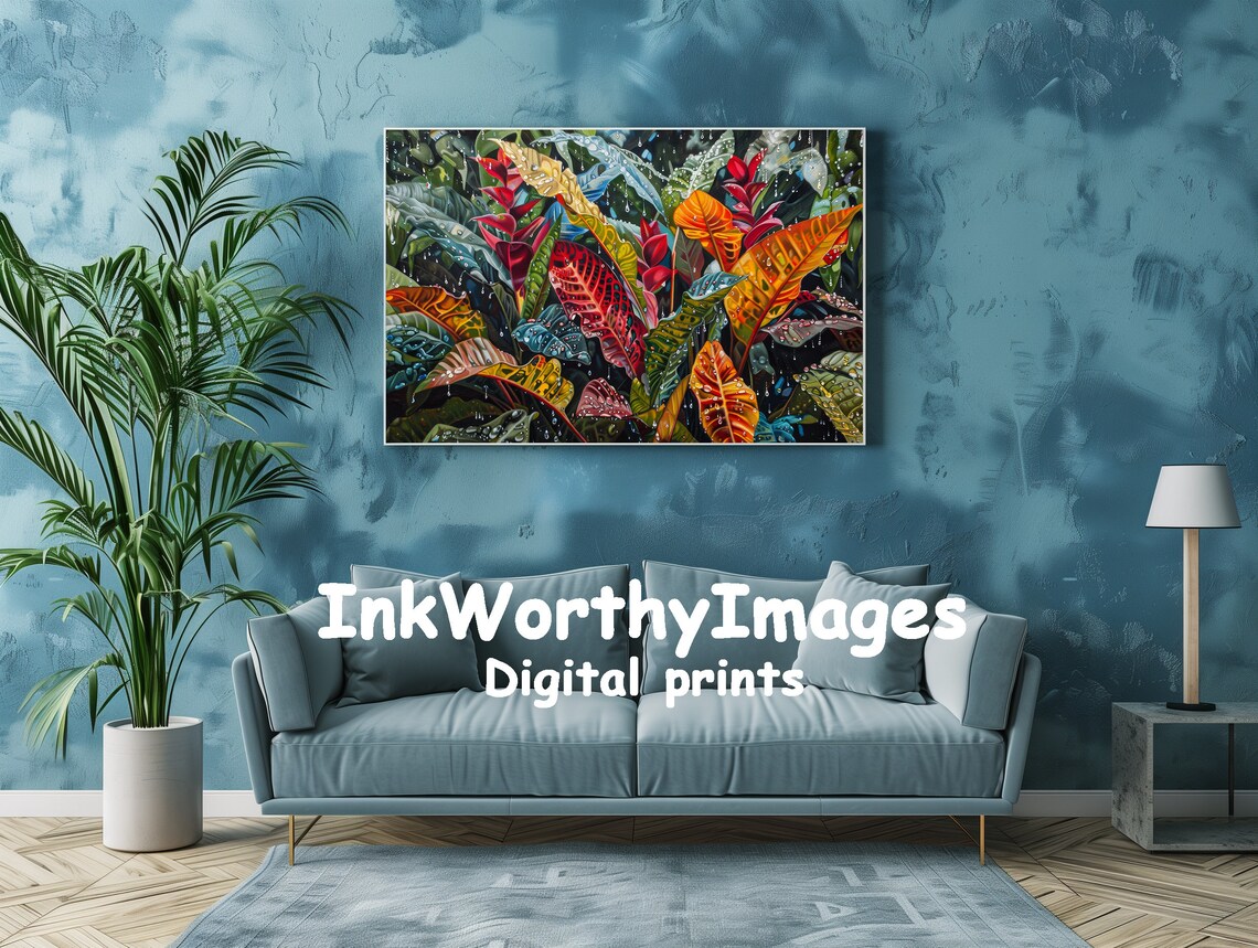 Tropical Rainforest Foliage Art Print, Jungle Leaves - Image 3