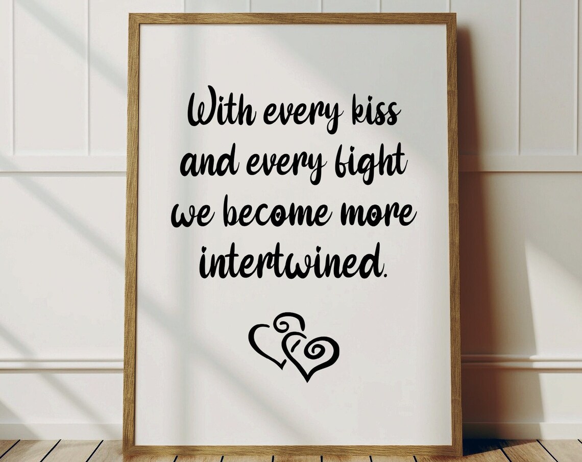 Love Quote Poster, Heart Valentine Gift