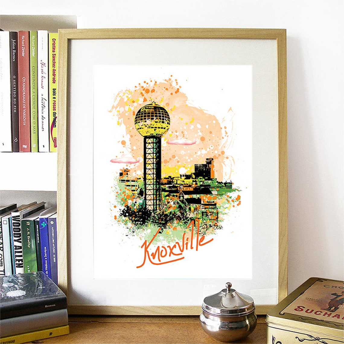 Knoxville Print Knoxville Skyline Knoxville Art Knoxville Poster Knoxville Watercolor Knoxville Art Print Knoxville Map Knoxville - Image 2