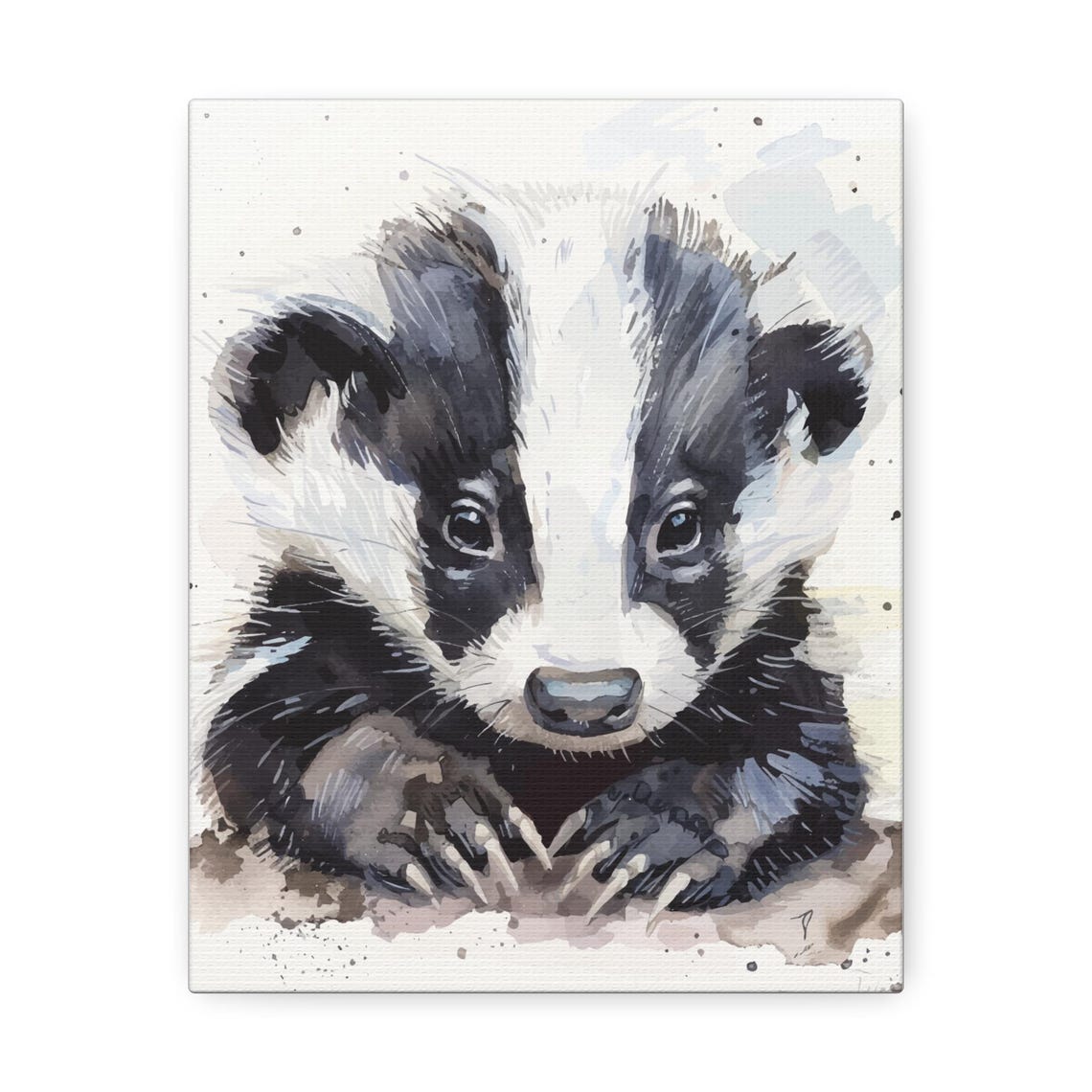 Baby Badger Watercolor Art Print - Image 4