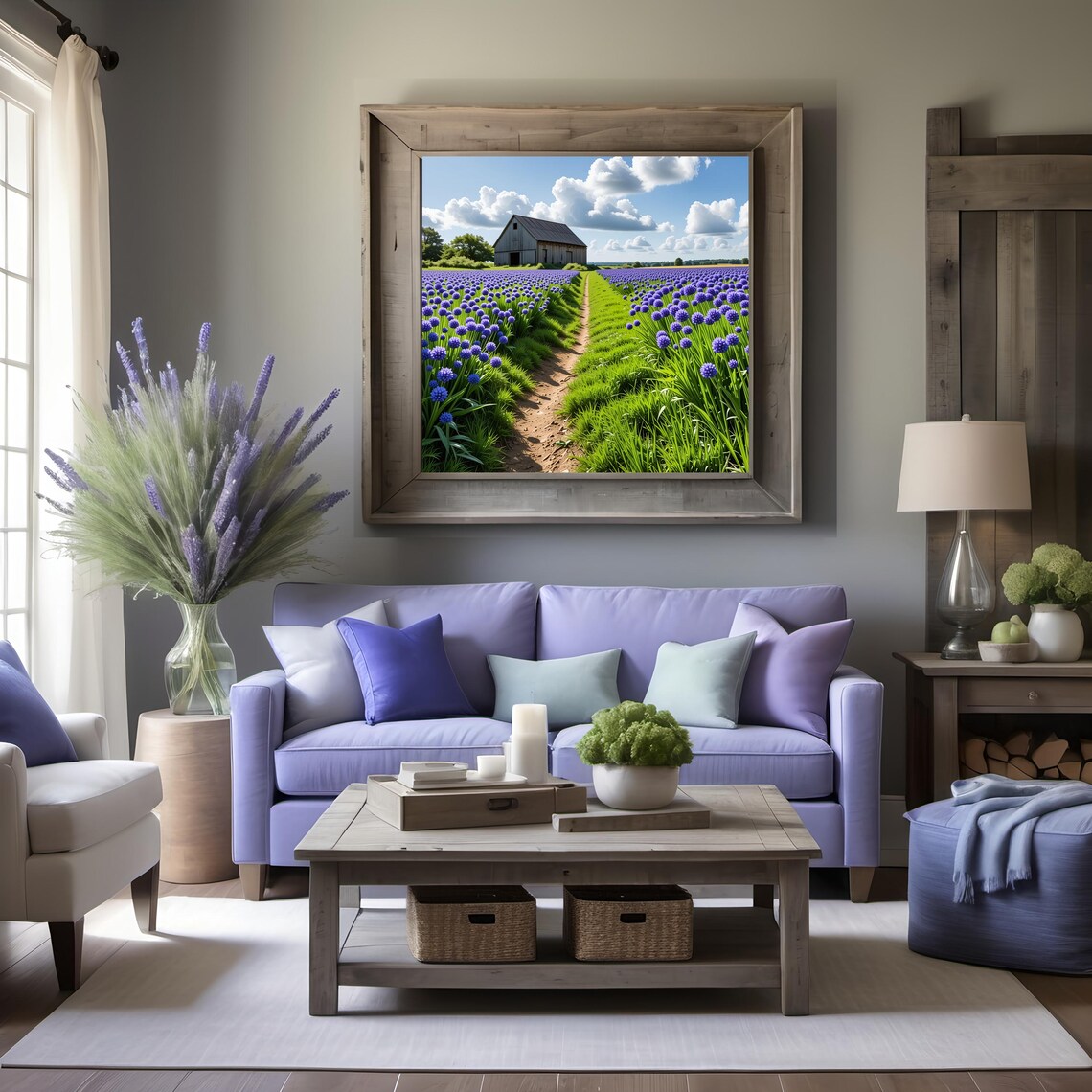 Chive Fields Art Print, Farmhouse Wall Decor - Image 3