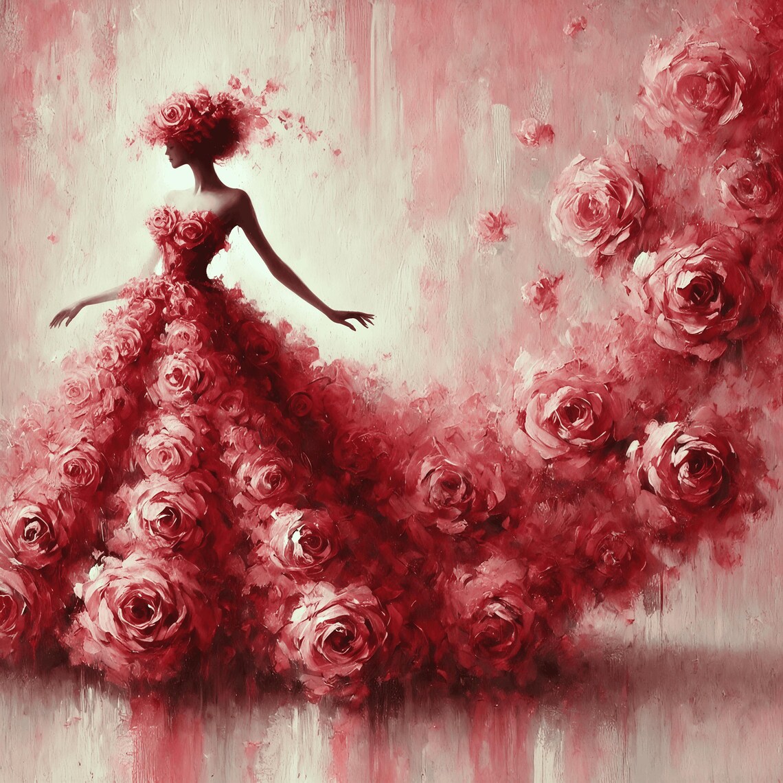 Impressionist Painting, Romantic Valentine Art Print