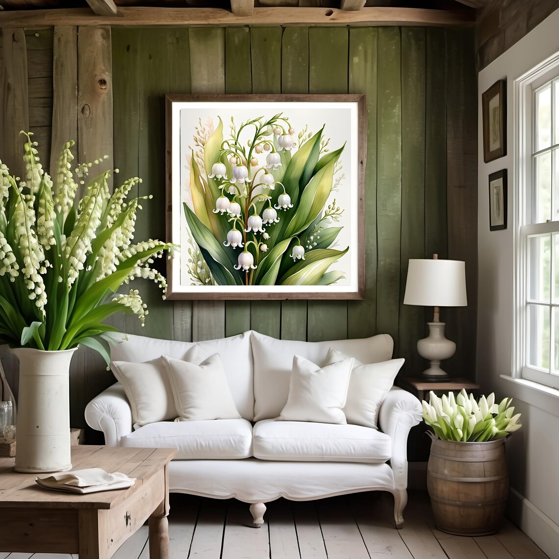 Lily Of The Valley Watercolor Botanical Art Print - Image 3