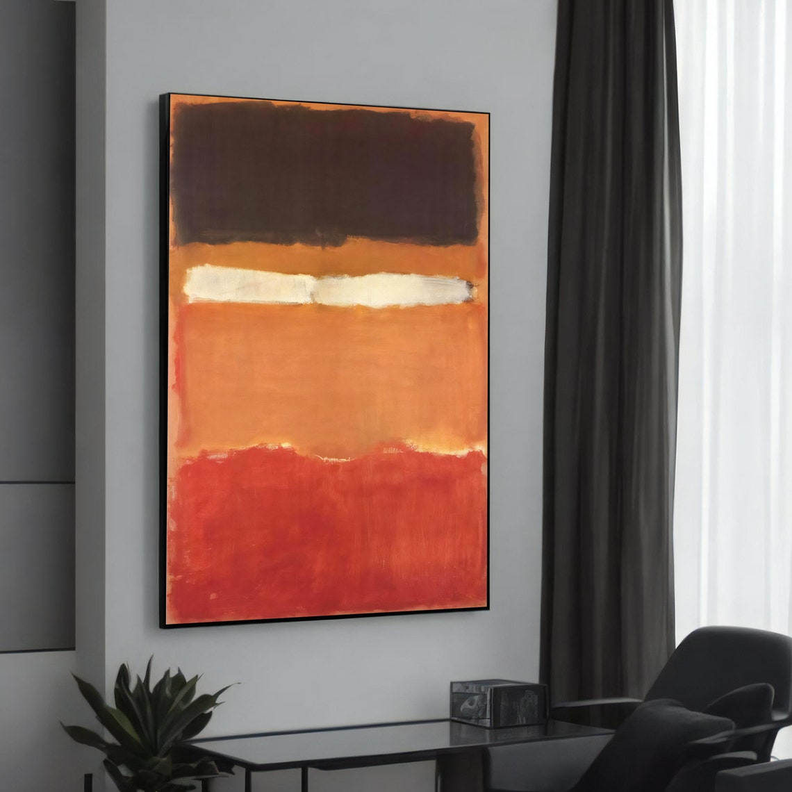 Mark Rothko Style Warm Orange Color Block Modern Abstract Poster