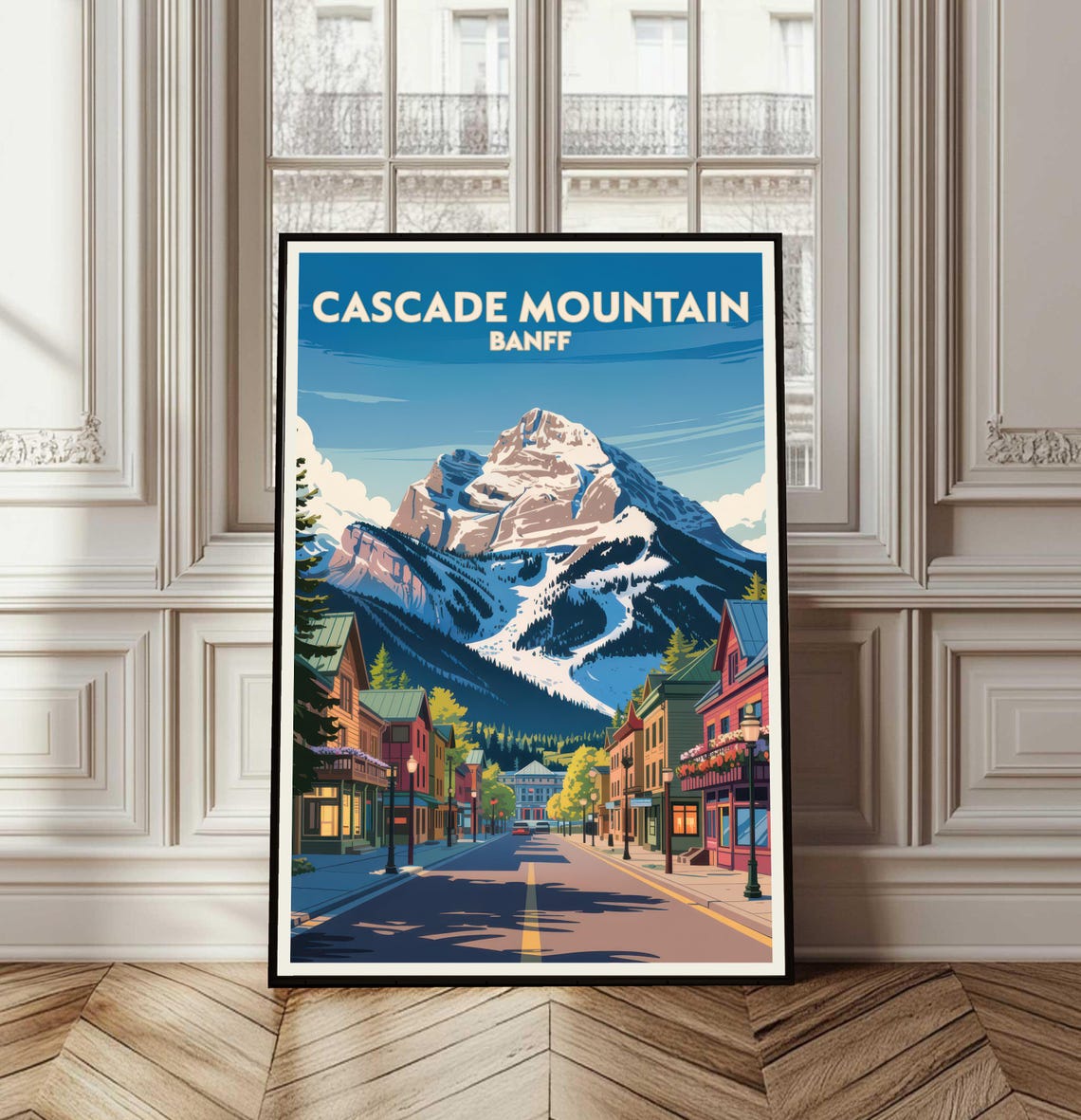 Cascade Mountain Travel Poster Nature Landscape Art Lanscape Hiking Gift