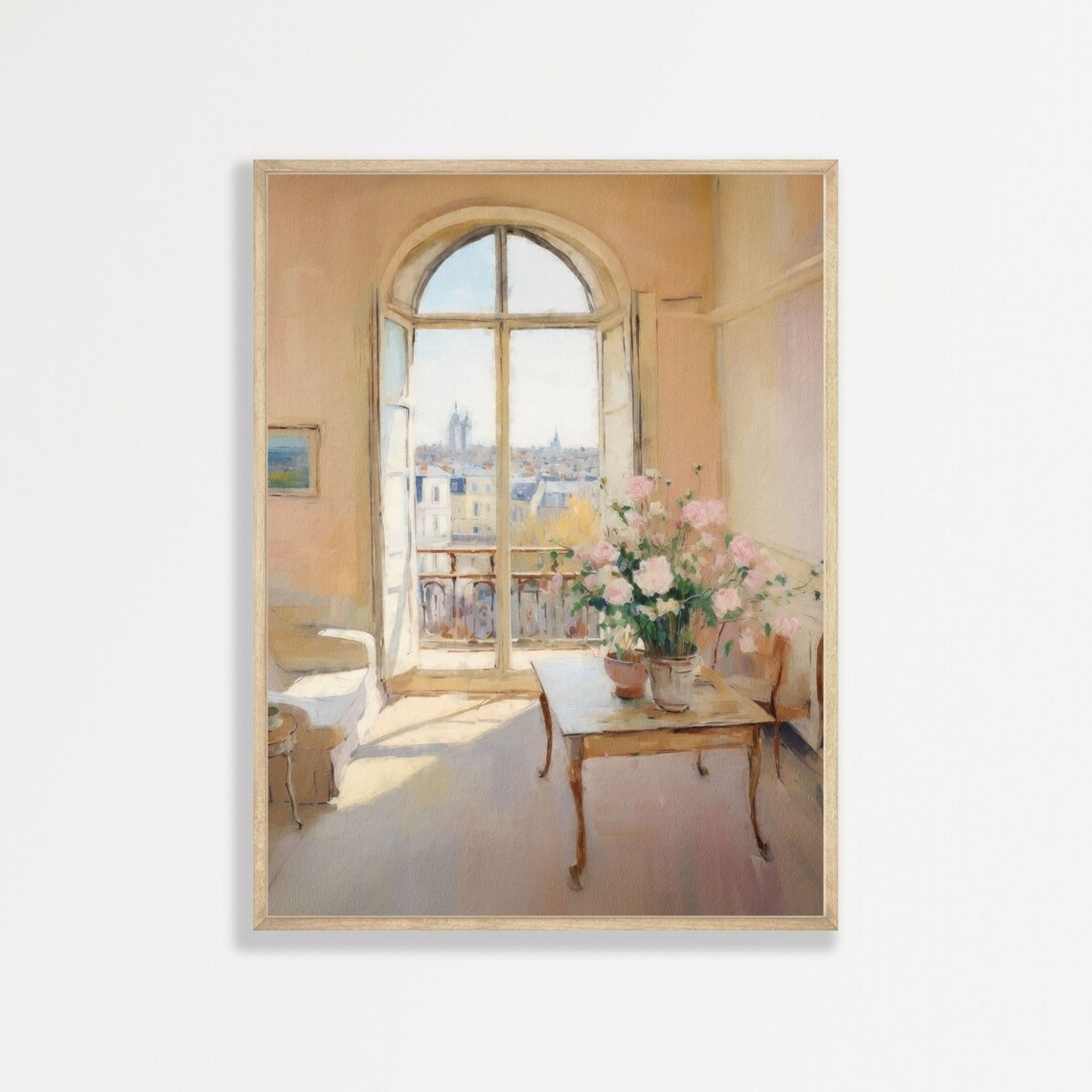 Muted Paris Interior, Retro Still Life Art Print