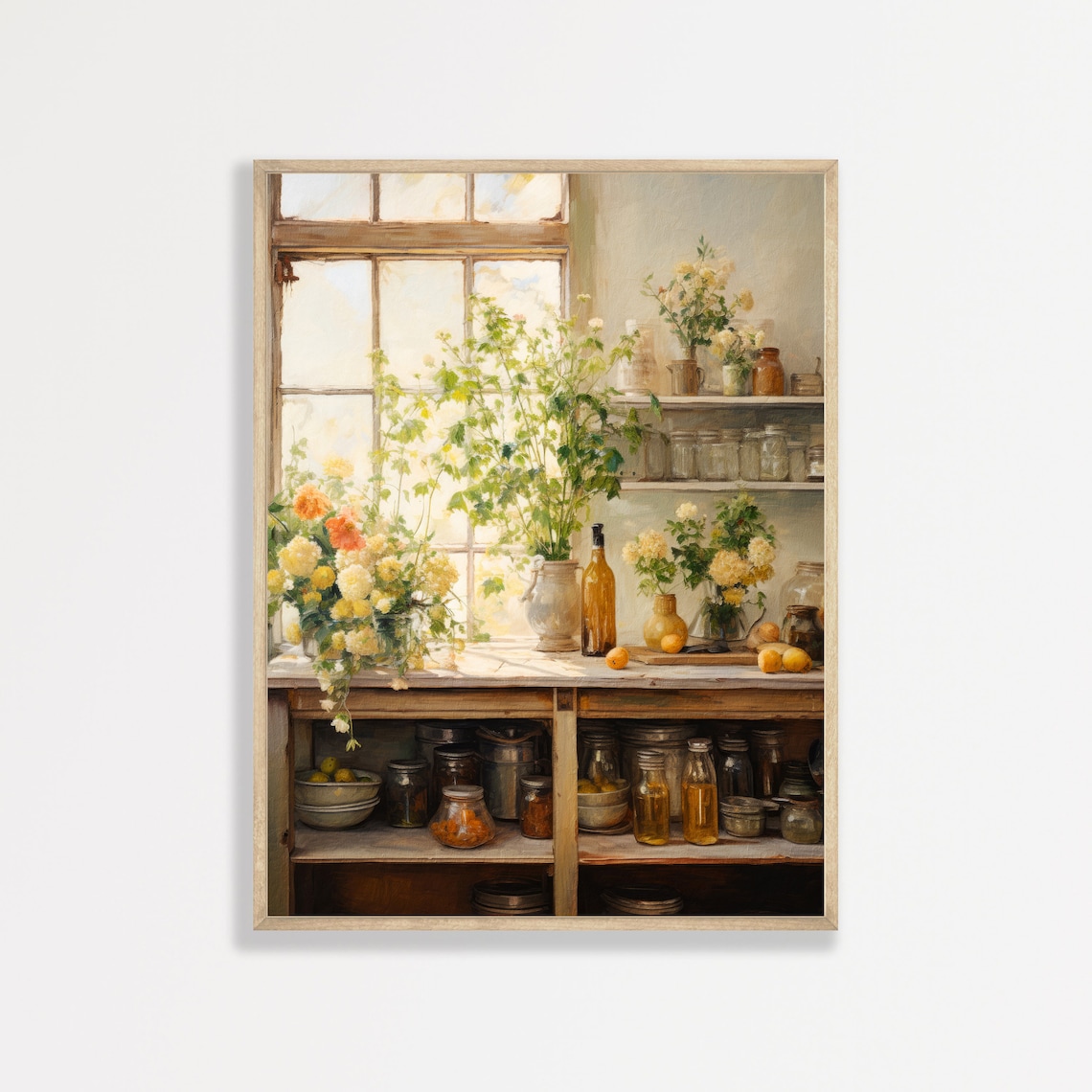 Kitchen Still Life, Vintage Farmhouse Art Print