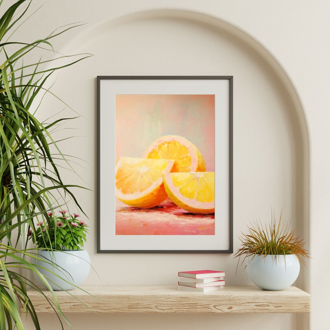Lemon Slice Retro Aesthetic Kitchen Art Print - Image 2