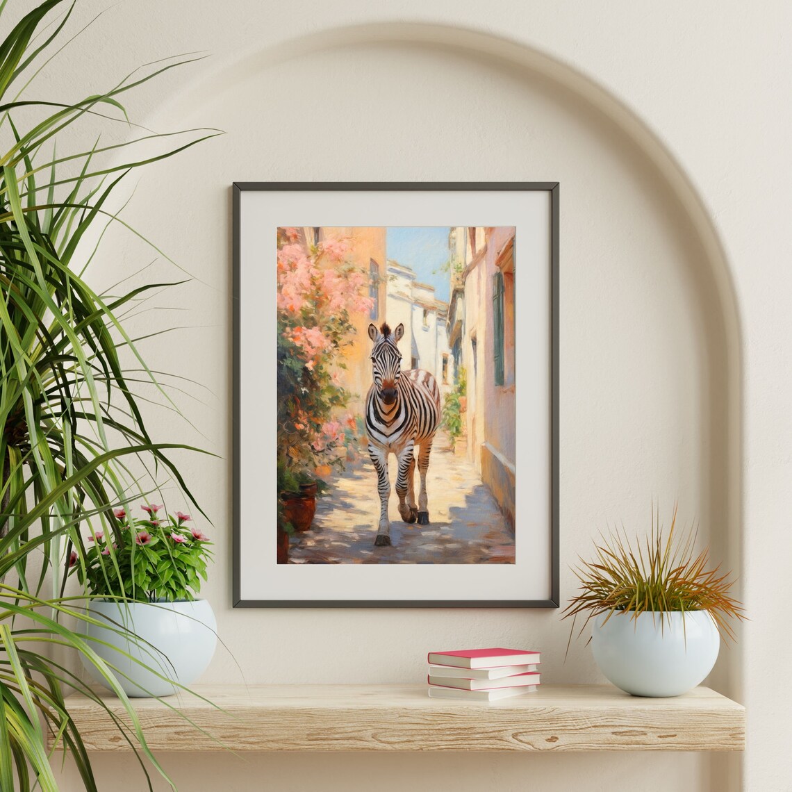 City Zebra, Retro Eclectic Animal Wall Art Print - Image 2