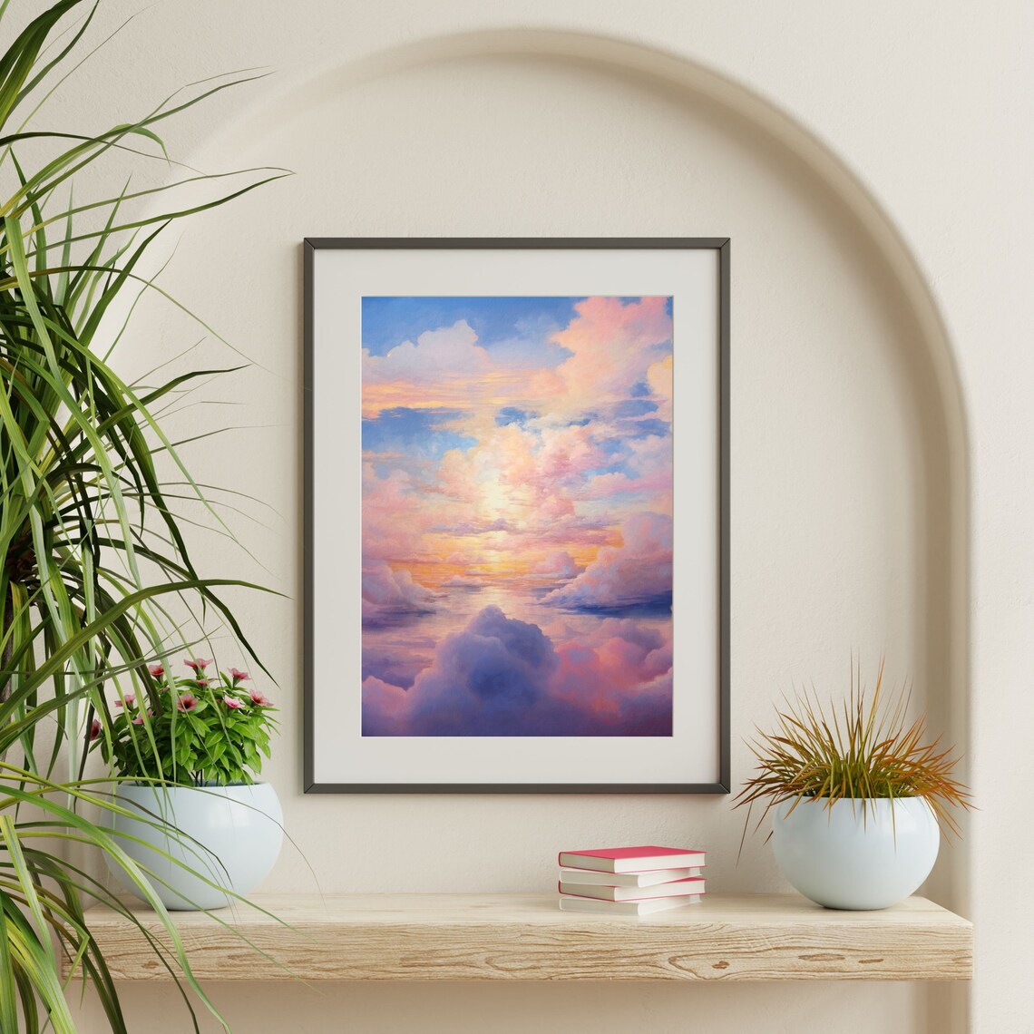 Pink Sky Print, Retro Preppy Room Decor Art Print - Image 2