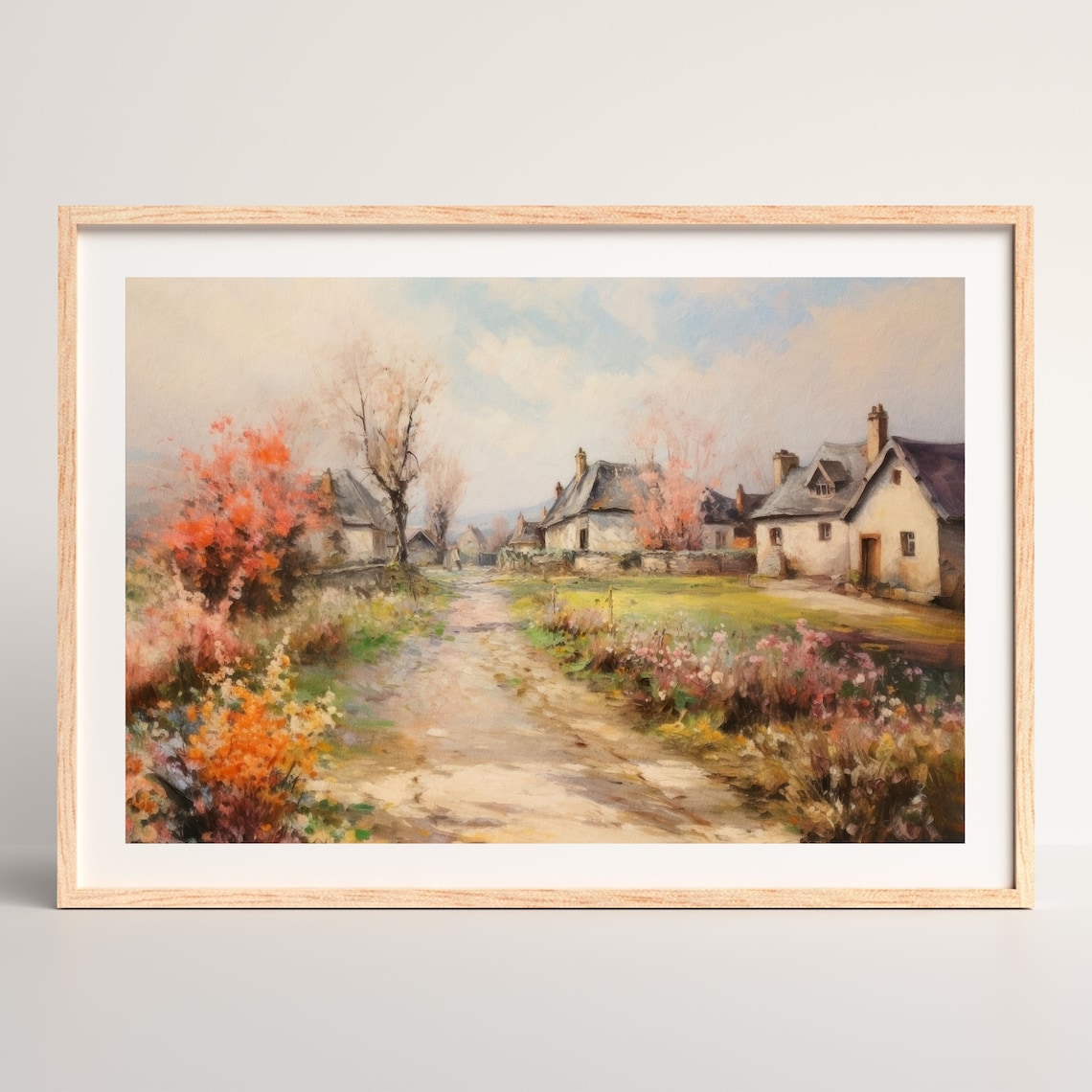 Vintage Countryside Landscape Painting Art Print - Image 2