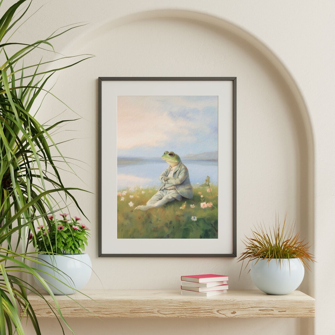 Retro Frog Oil-Painting-Style Art Print, Nursery - Image 2