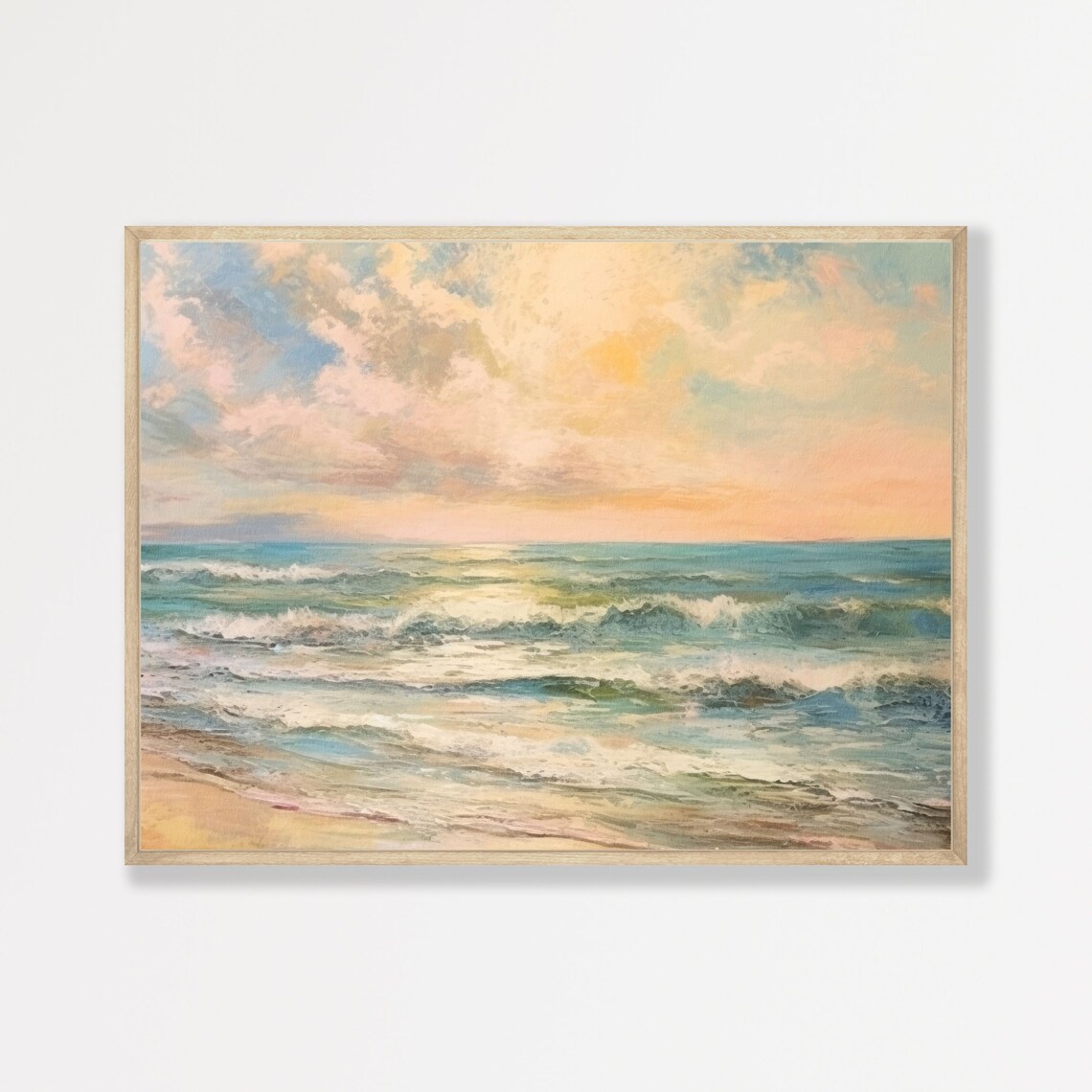 Seascape Oil Painting Retro Aesthetic Art Print