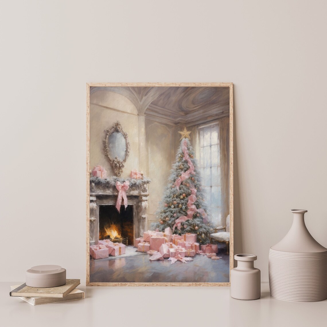 Christmas Tree Retro Minimal Holiday Poster Print - Image 3