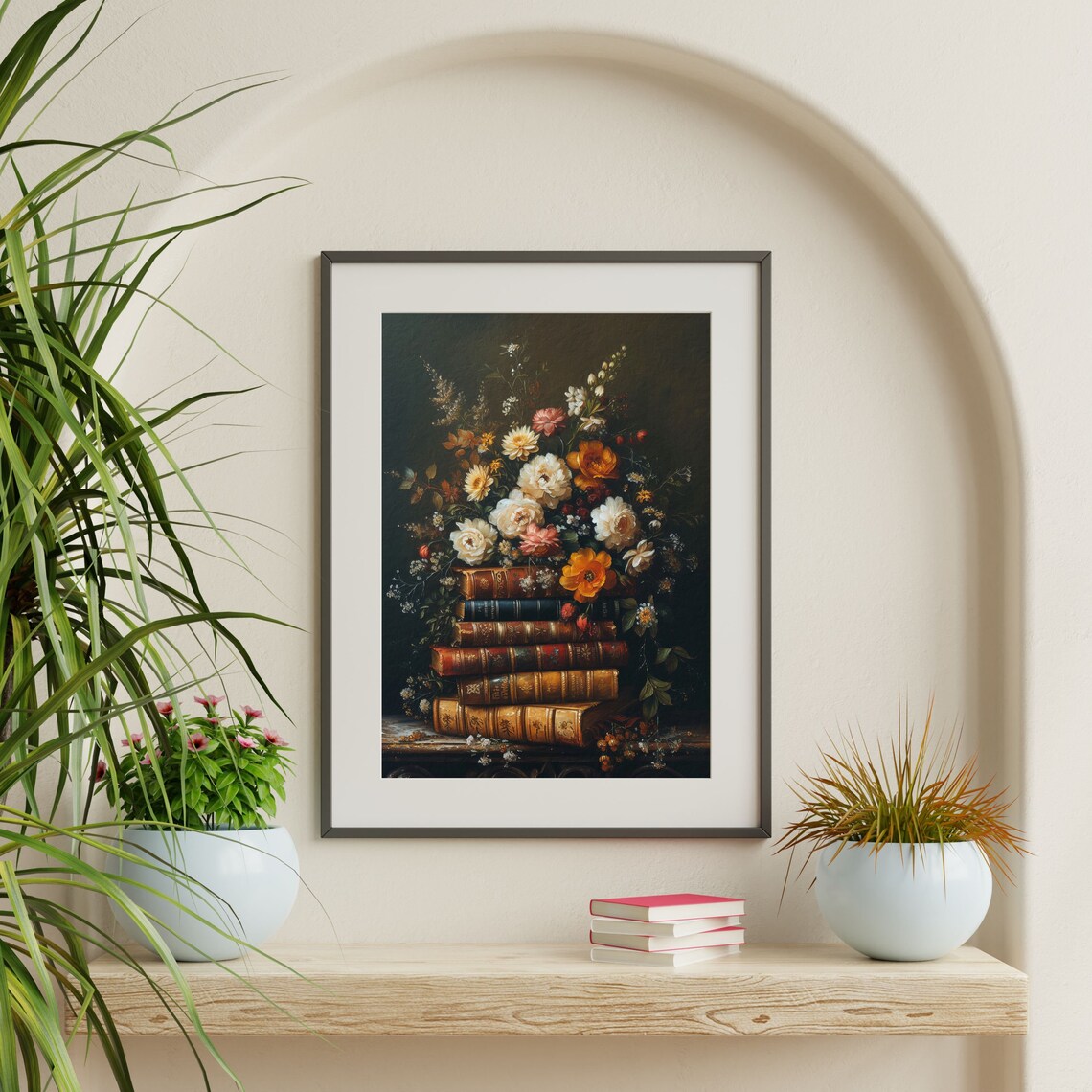 Moody Book Painting, Vintage Dark Academia Art Print - Image 2