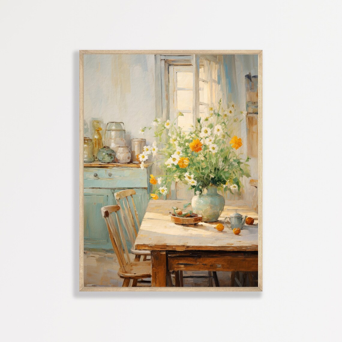 Rustic Kitchen Still Life, Vintage Country Art Print
