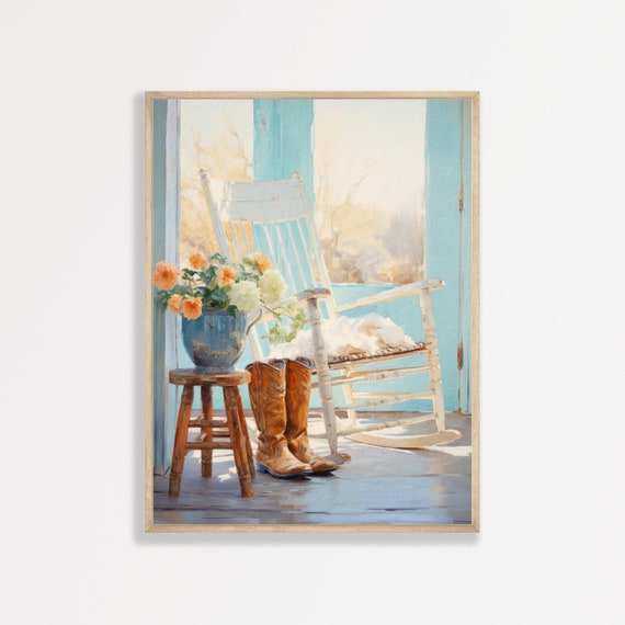 Country Wall Art Vintage Cowgirl Wall Art Print Antique Modern Farmhouse Decor Rustic Cowboy Boots Painting P 655