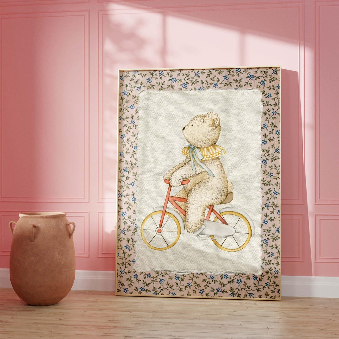 Vintage Bear Print, Cottagecore Nursery Art - Image 4