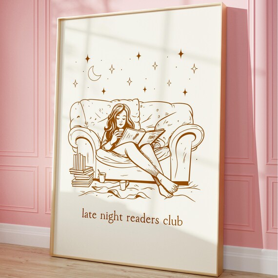Late Night Readers Club, Retro Book Art