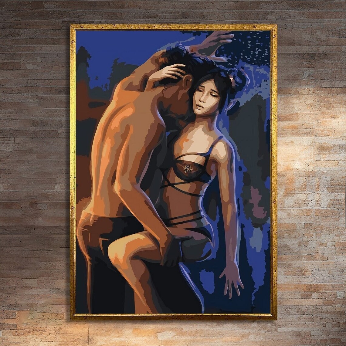 Erotic Modern, Passionate Couple Bedroom Decor