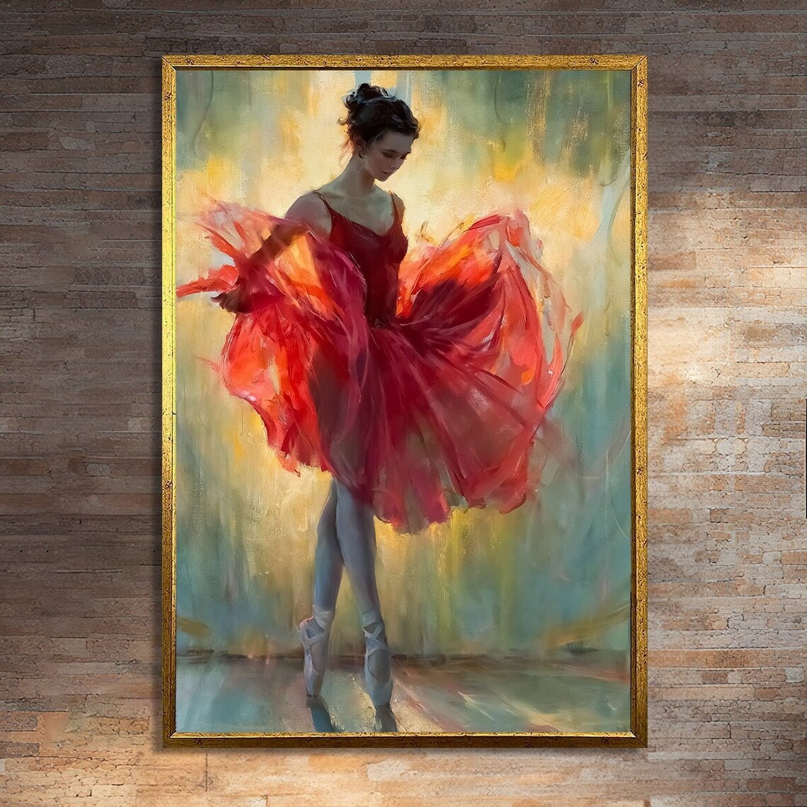 Graceful Ballerina Painting, Ballet Decor