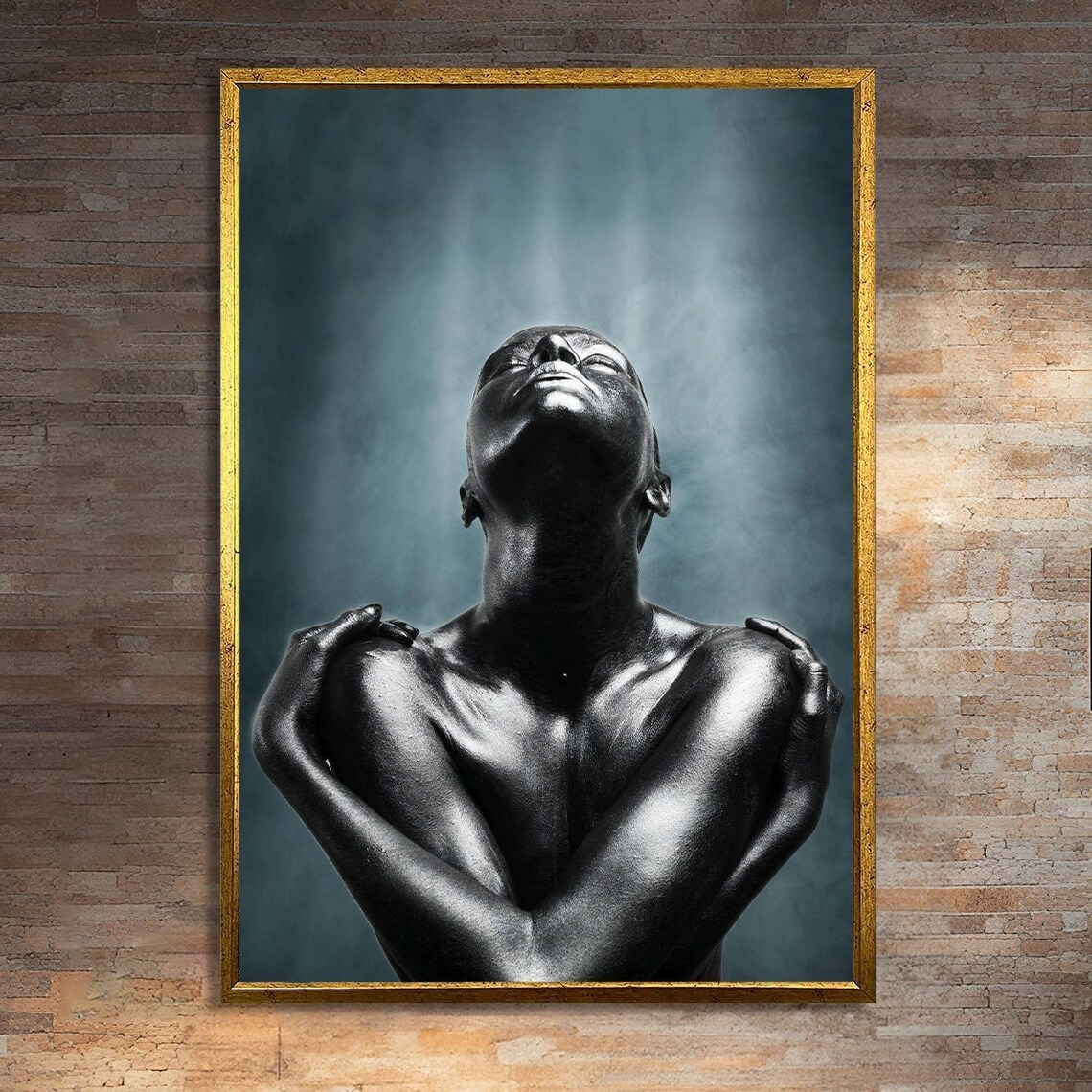 Powerful Black And White Painting, Contemporary Decor