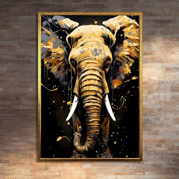 Bold Elephant Abstract Animal Painting