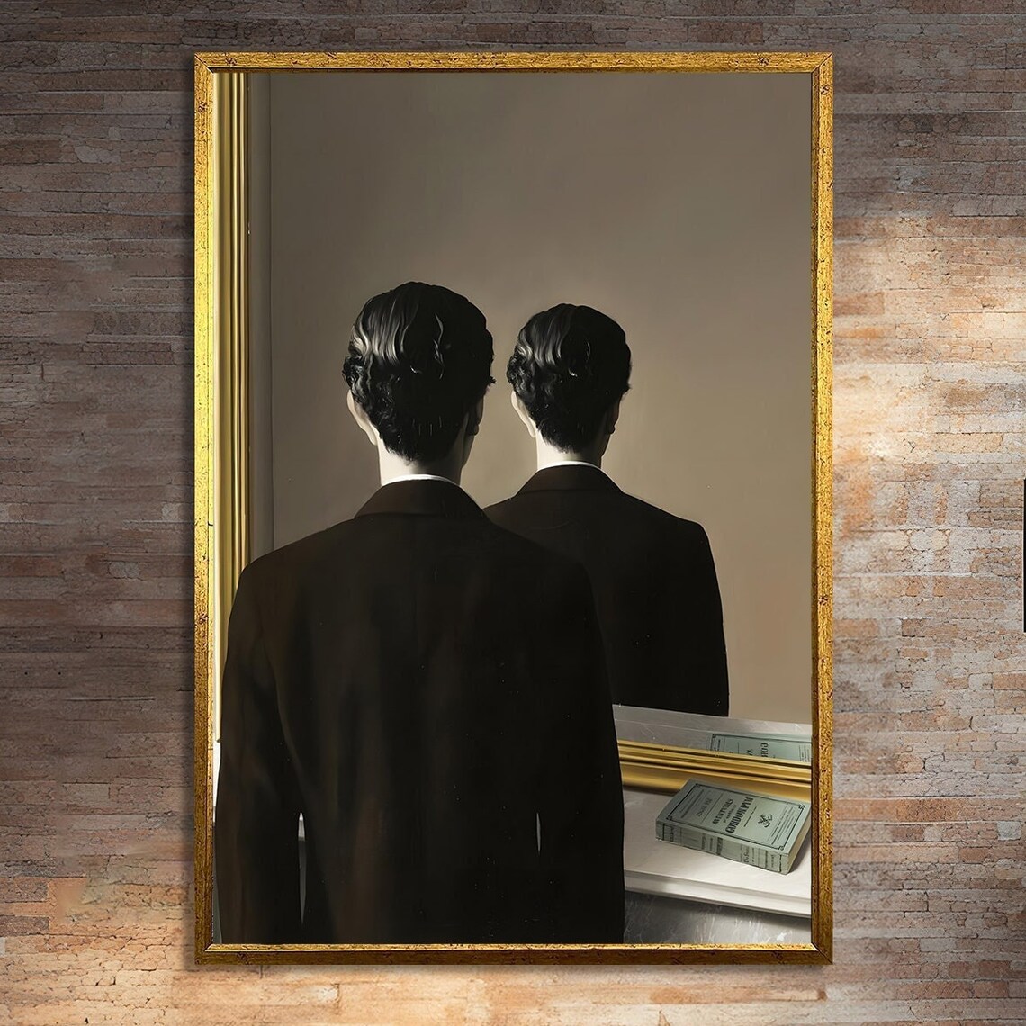 Surrealist Duality Mirror Painting, Modern Decor