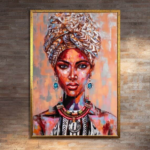 African Woman Art, Cultural Portrait