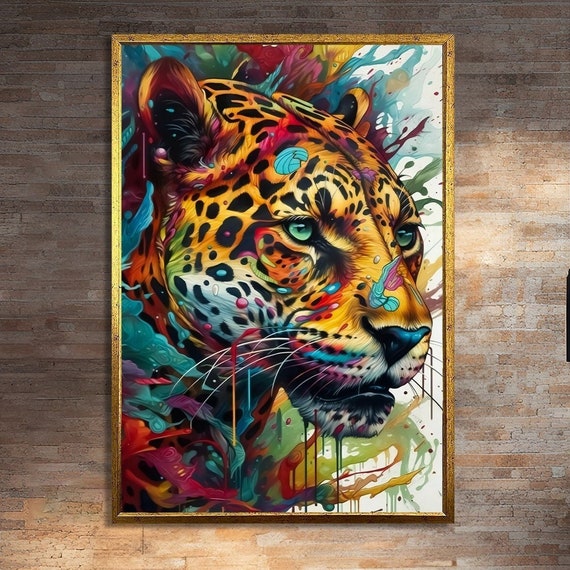 Leopard Print, Bold And Colorful Animal Art Print